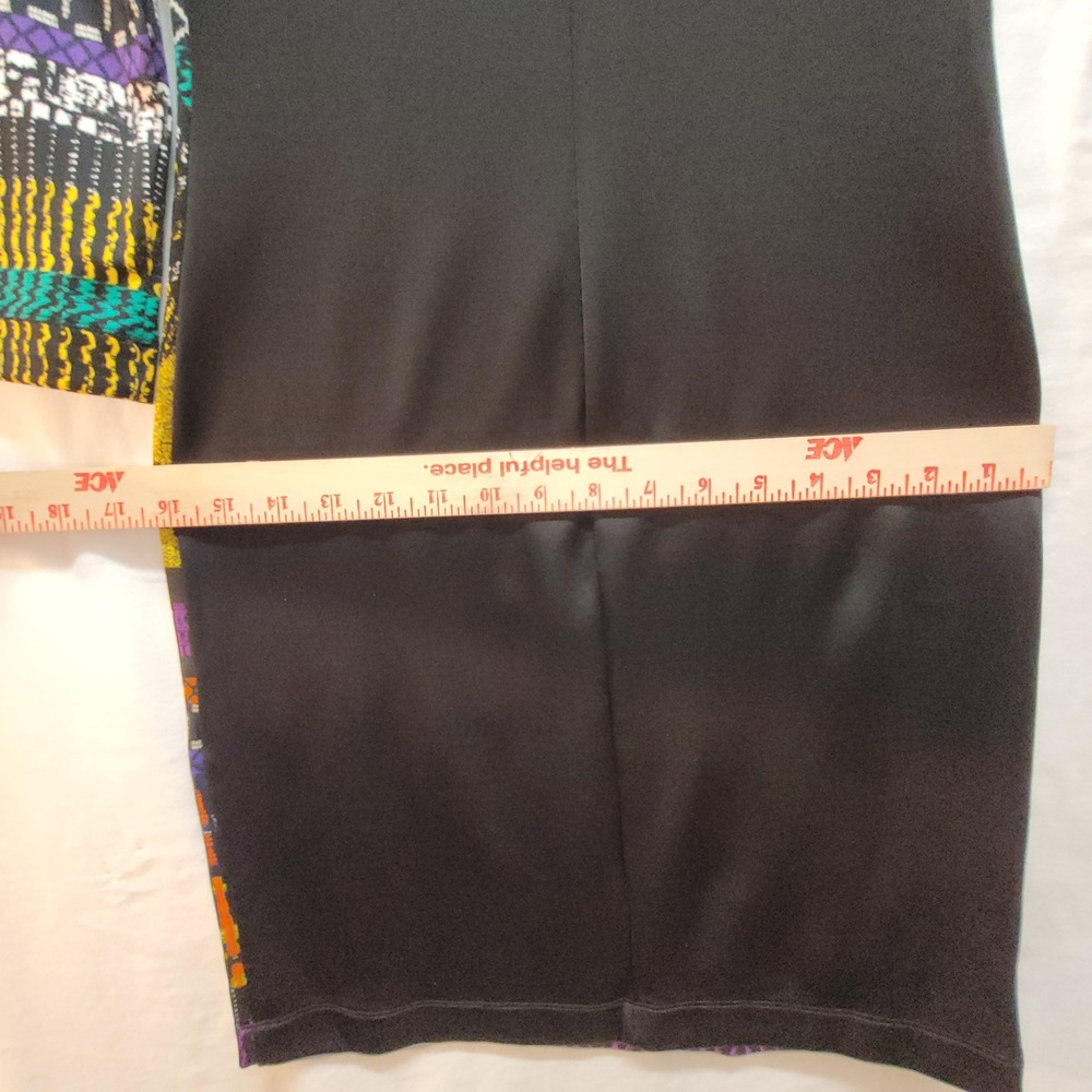 Just Cavalli Women Mixed Geometric Print Long Sleeve Dress Black Multi Size 40 - Picture 13 of 15